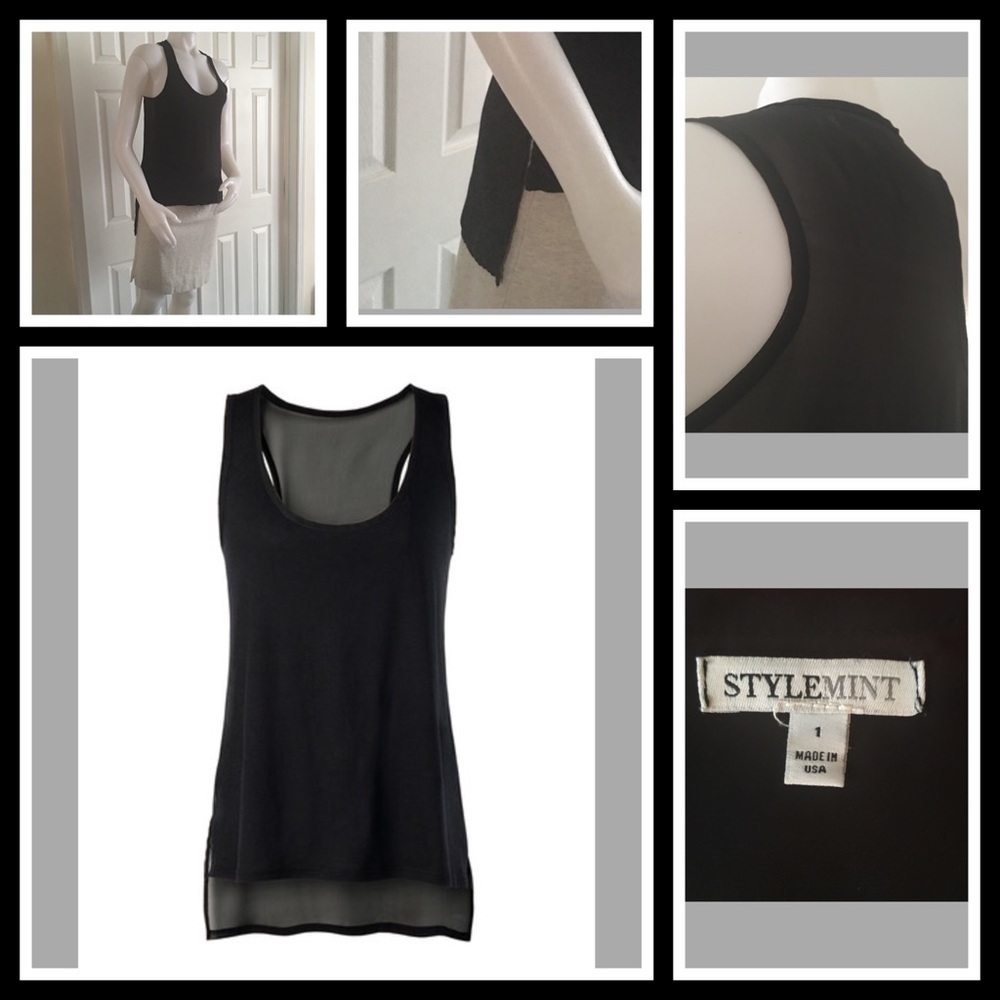 StyleMint Black Tank Top 1 Small
